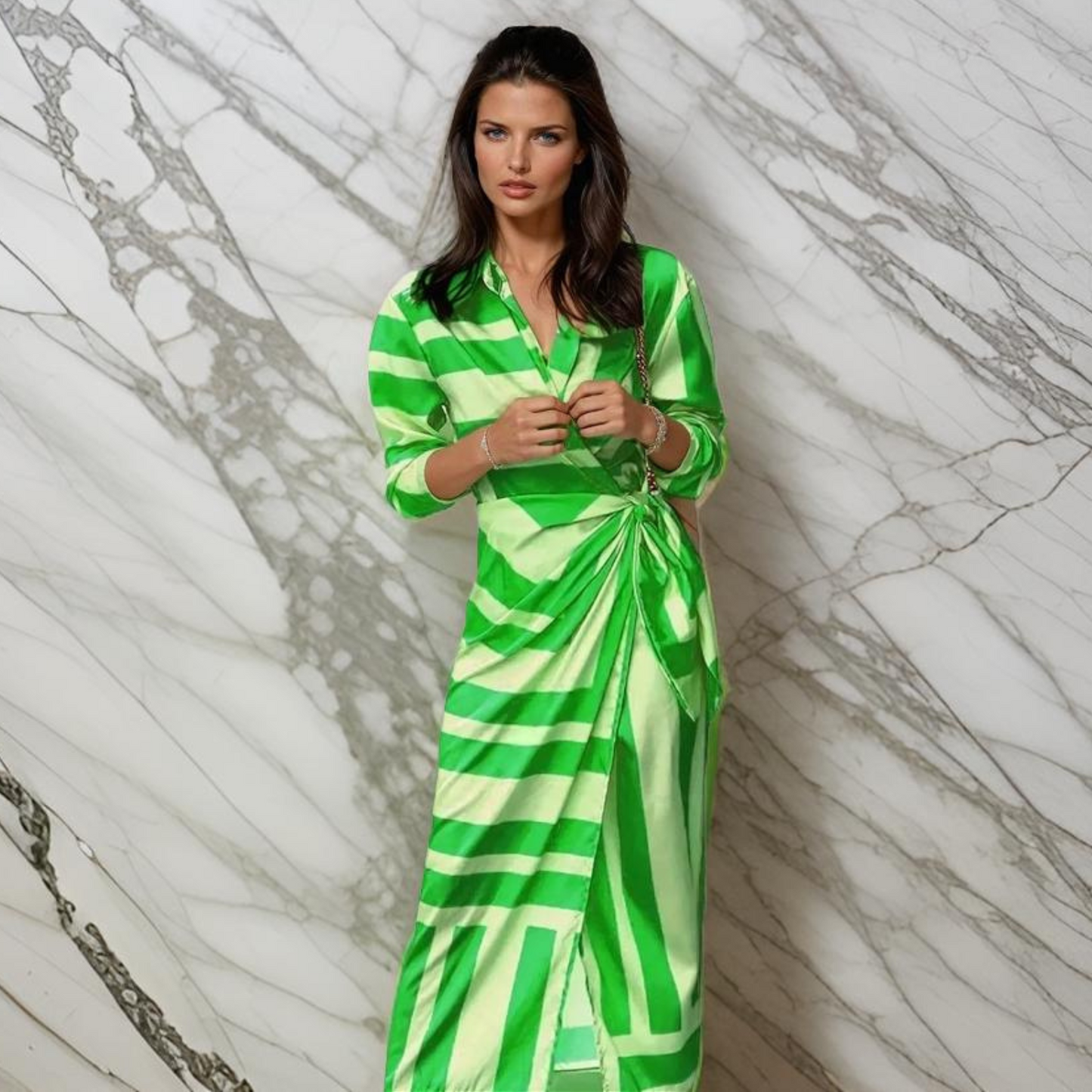 Laurine™ | Robe Portefeuille Imprimée