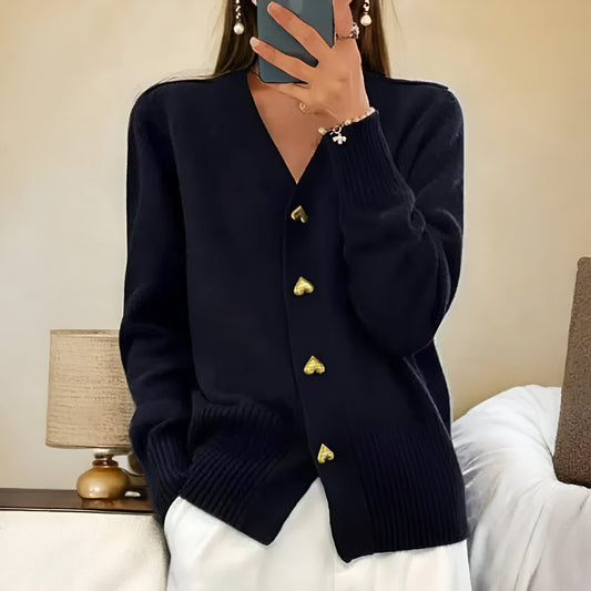 Ciara™ | Cardigan élégant avec boutons et forme de cœur