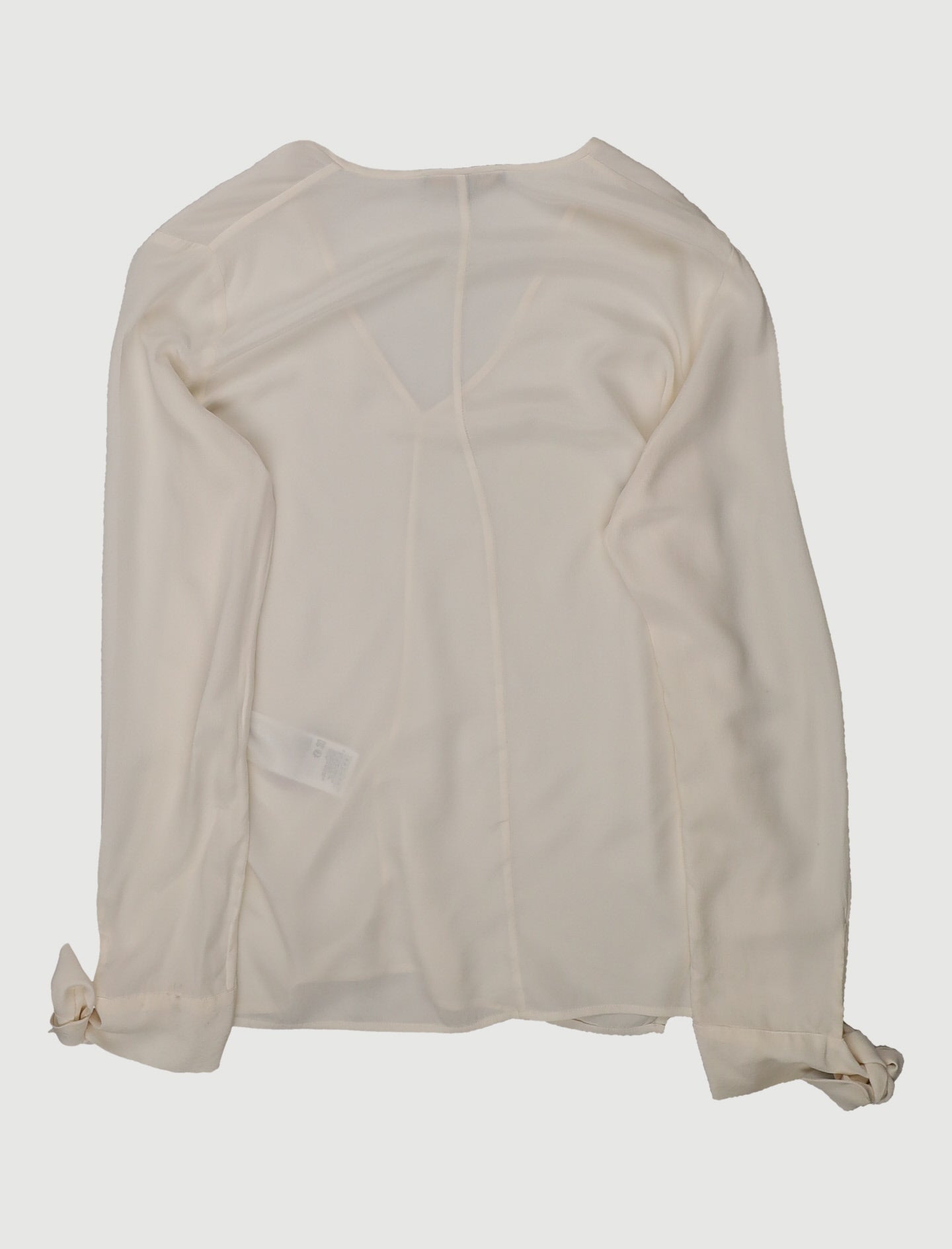 Blouse En Soie Avec Détails Noués - Taille M/38