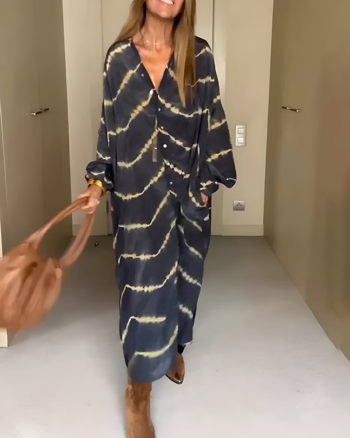 Julia™ | Robe Maxi Bohème à Rayures 