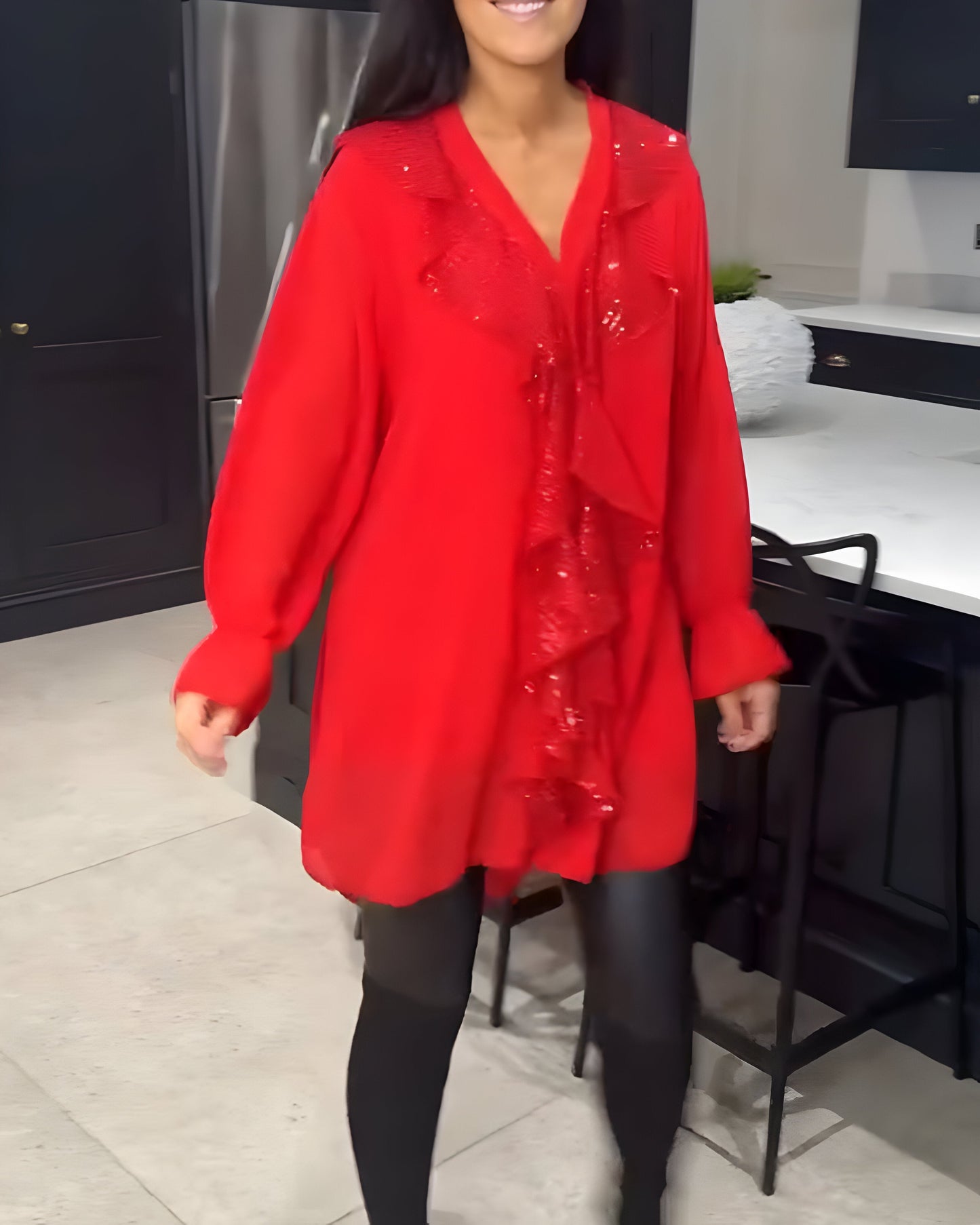 Sylvaine™ | Chemisier élégant à volants