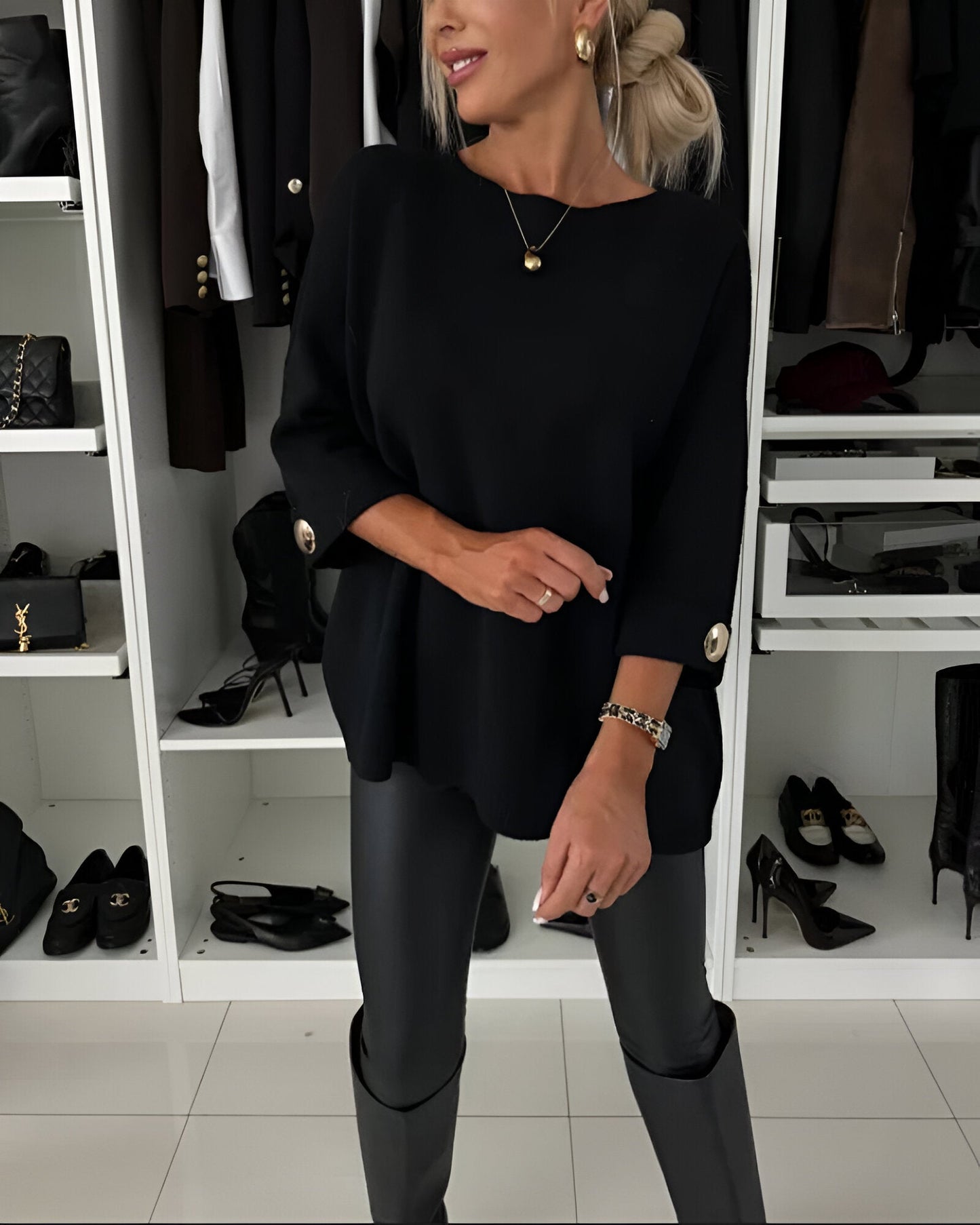 Lucie™ | Pull doux à bouton