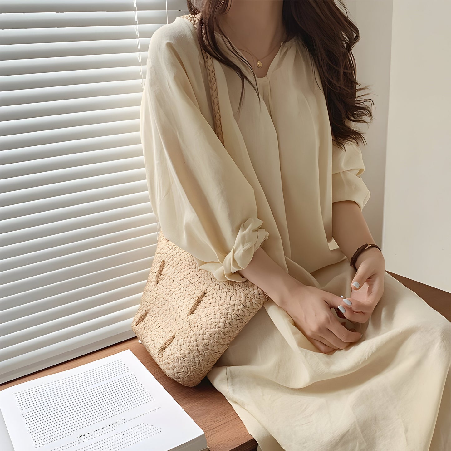 Sohée™ | Robe de Lounge Élégante en Coton