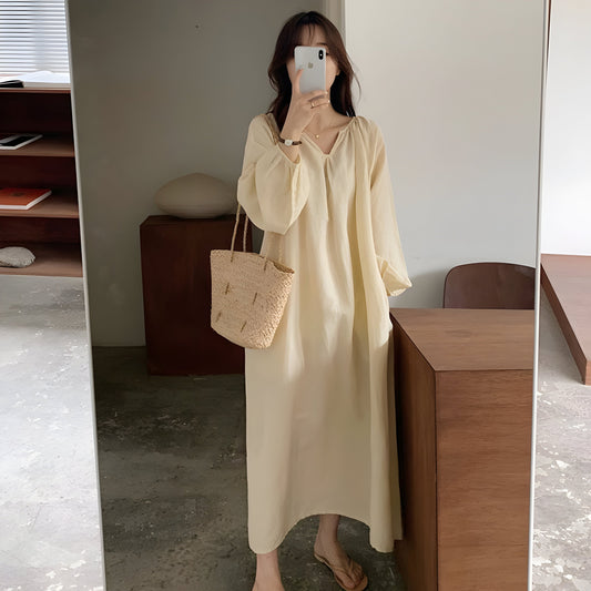 Sohée™ | Robe de Lounge Elégante et Coton