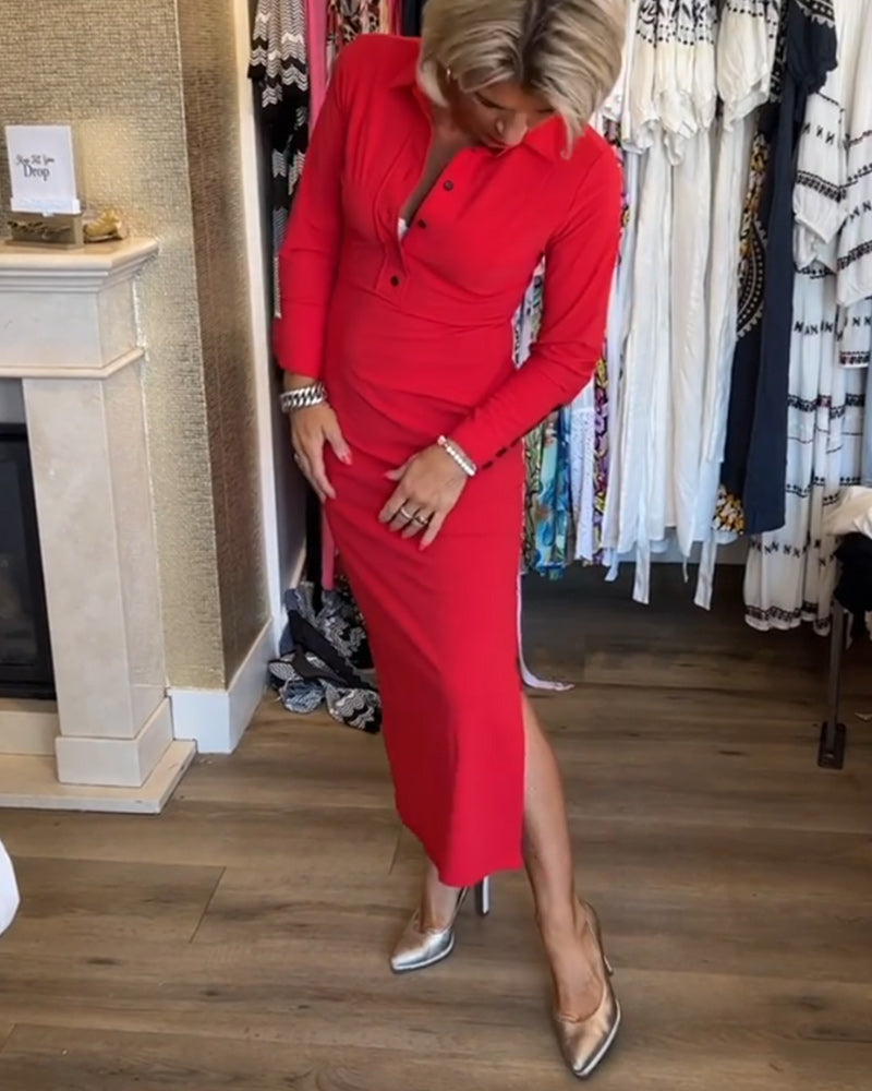 Camille™ | Robe union élégante avec fente