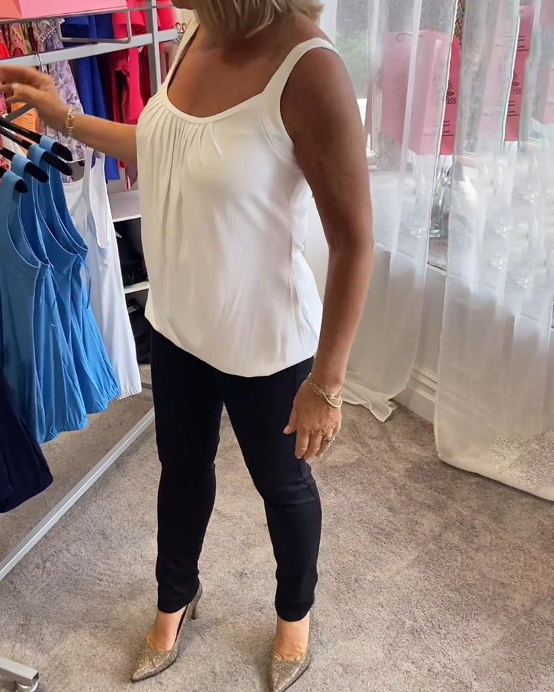 Estelle™ | Top plissé en coton