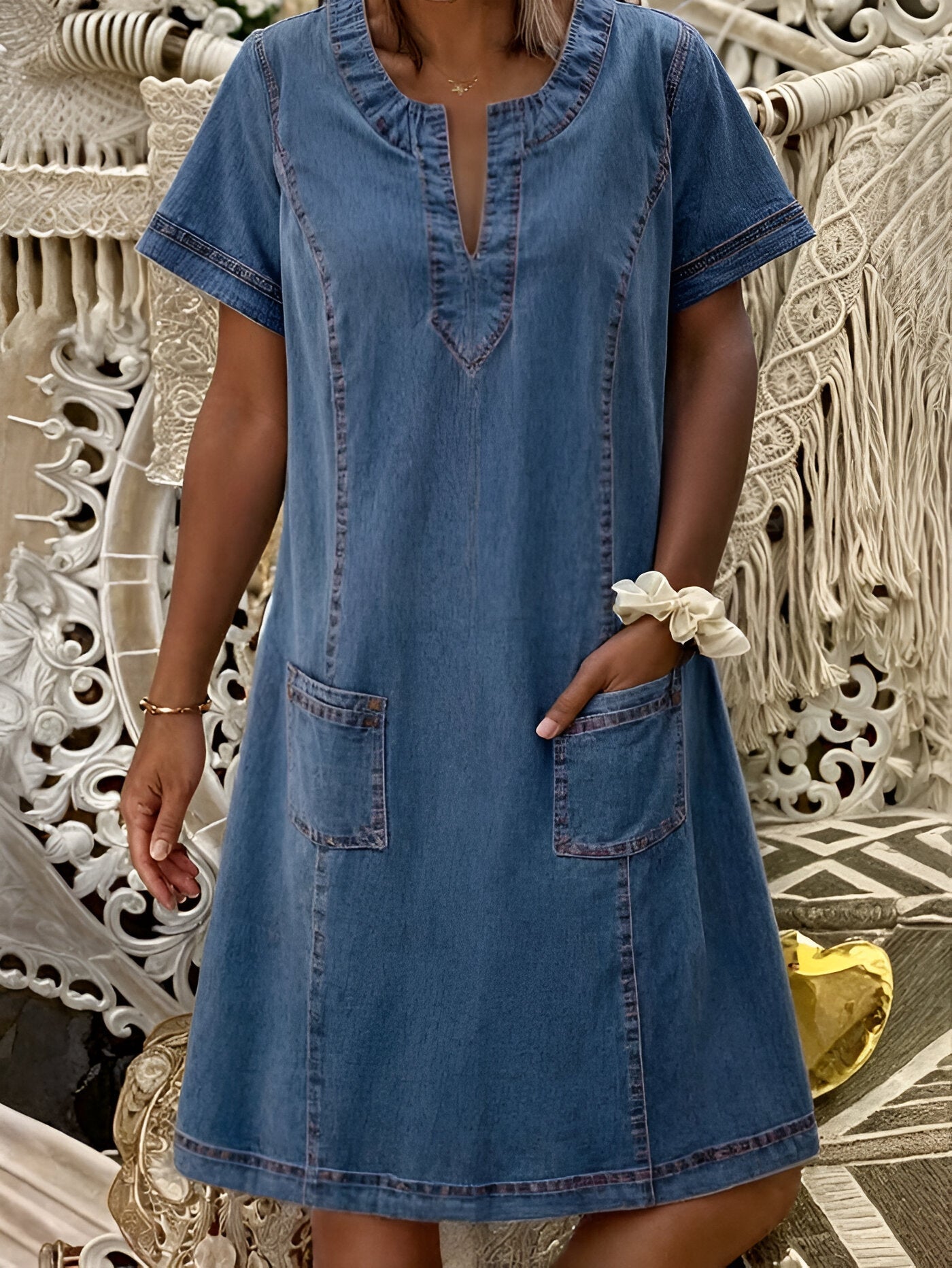 Agnès™ | Robe en Jean Relax