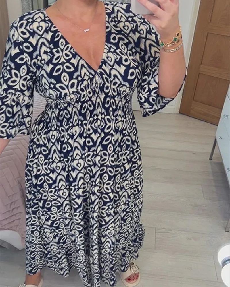 Élina™ | Robe Maxi Elegant Avec Imprimé