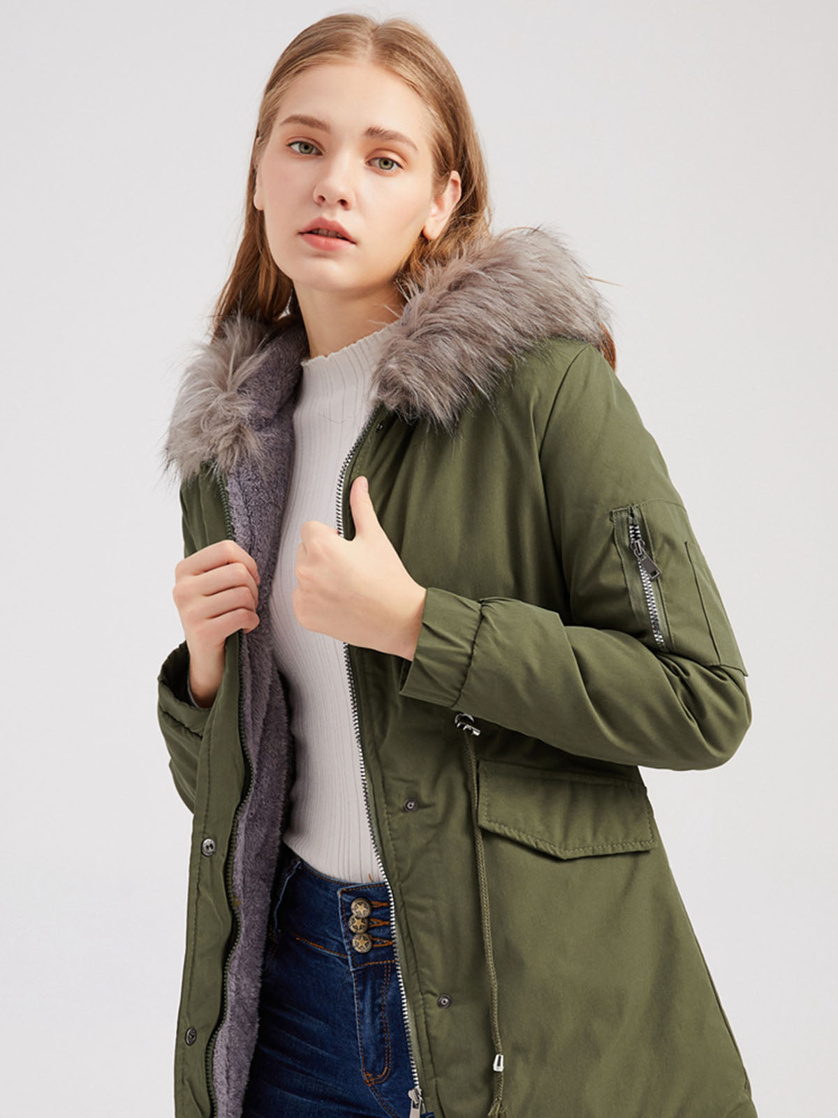 Arielle | Parka d'hiver avec doublure et fourrure douce