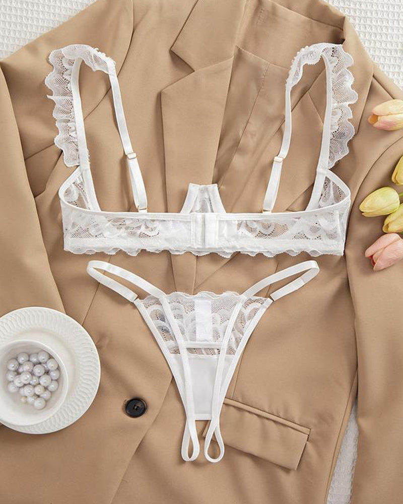 Rachel™ | Ensemble de Lingerie Sexy en Dentelle avec Bretelles Ajustables