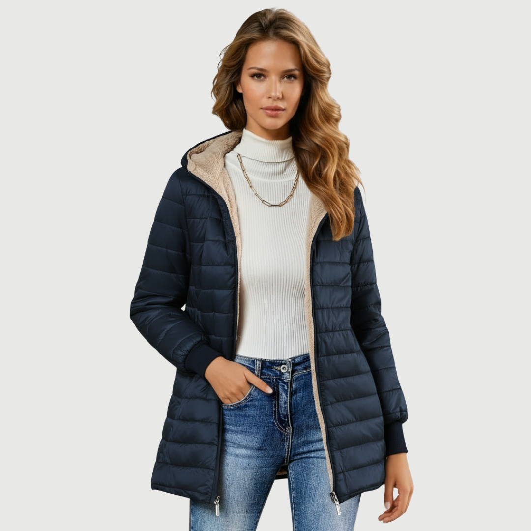 Camélia | Manteau d'Hiver Doublé et Sherpa