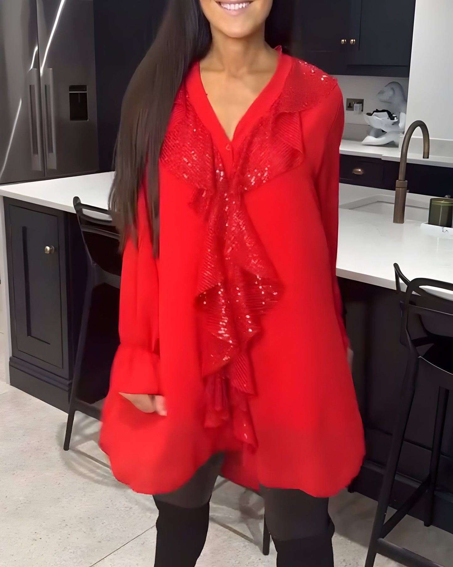 Sylvaine™ | Chemisier élégant à volants