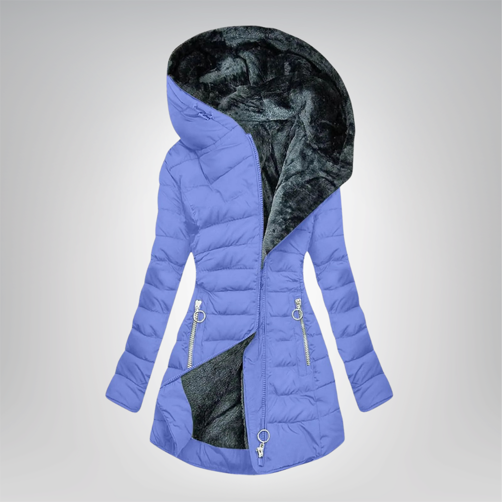 Émeraude | Manteau Douillet Doublé en Fourrure