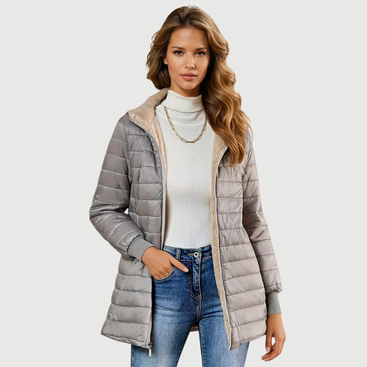 Camélia | Manteau d'Hiver Doublé et Sherpa