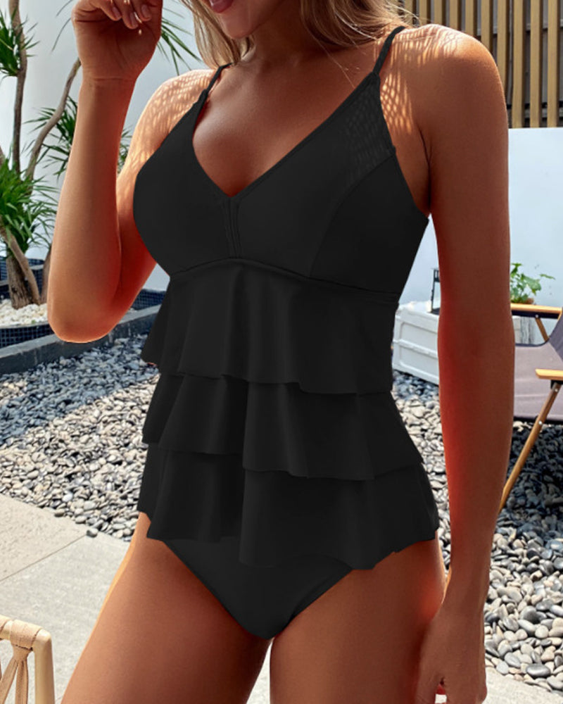 Marina™ | Tankini à volants et couleur union