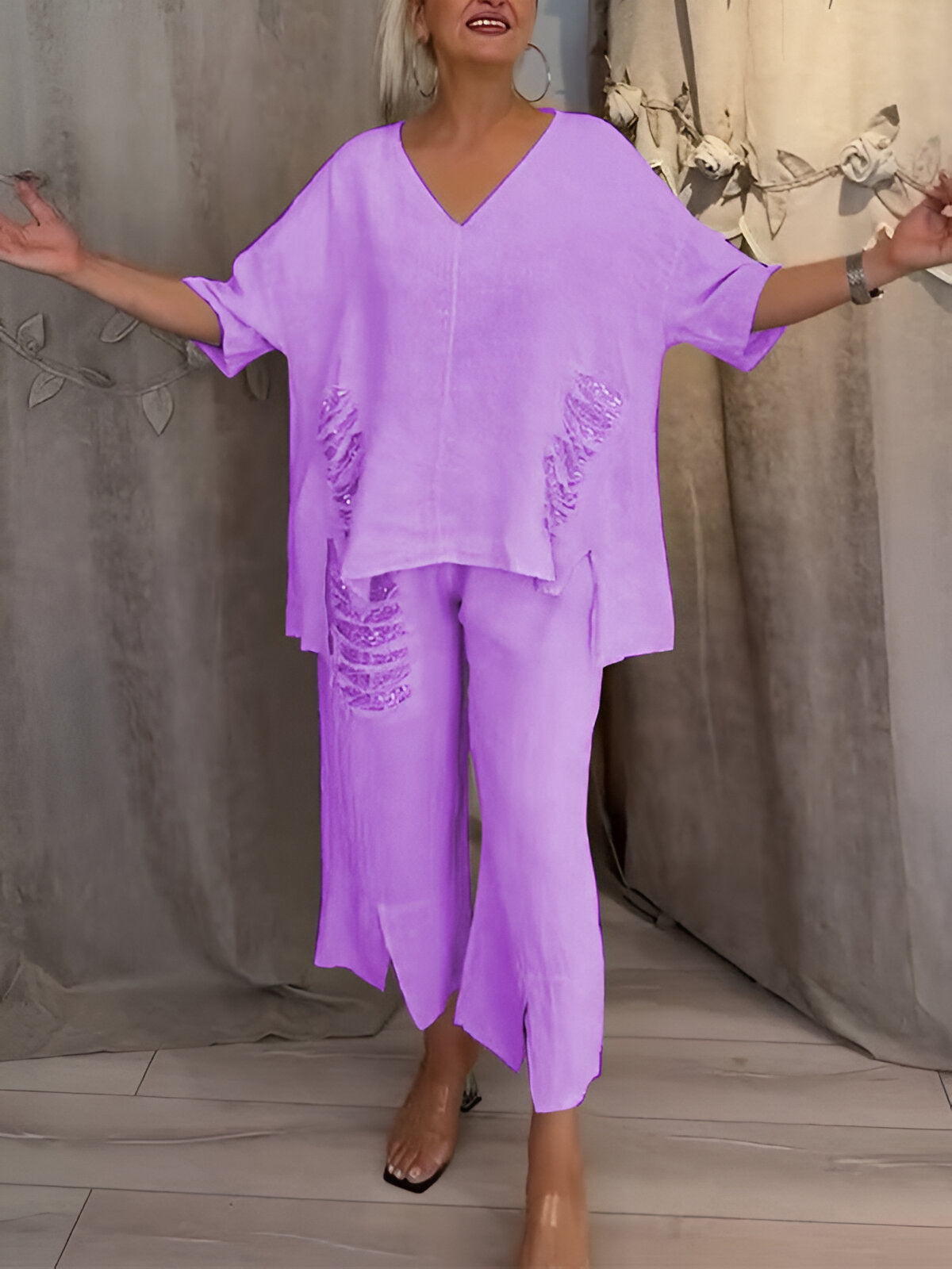 Claire™ | Ensemble d'été en deux pièces avec Détails