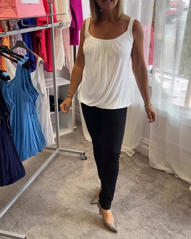 Estelle™ | Top plissé en coton