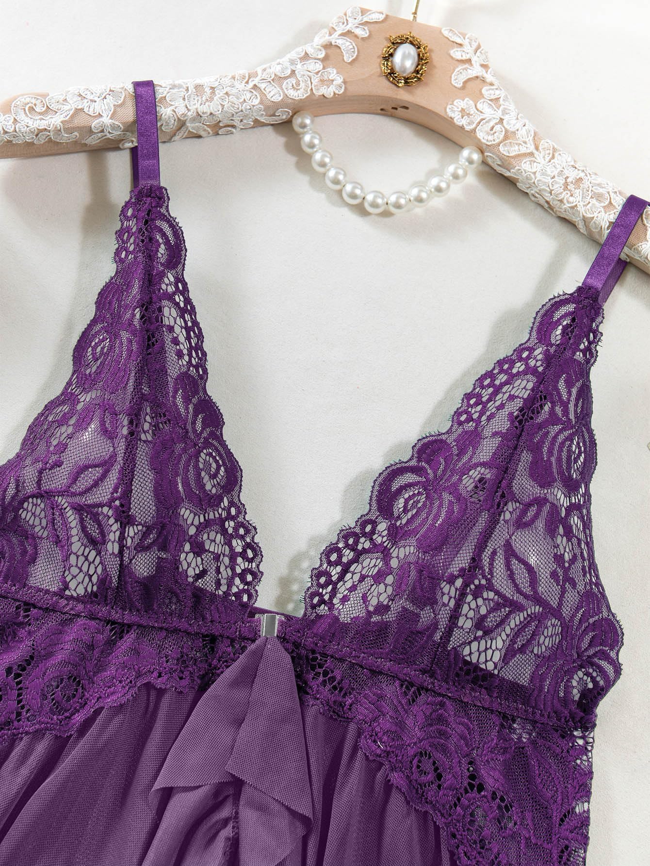 Nina™ | Ensemble de Nuisette et Dentelle Transparente