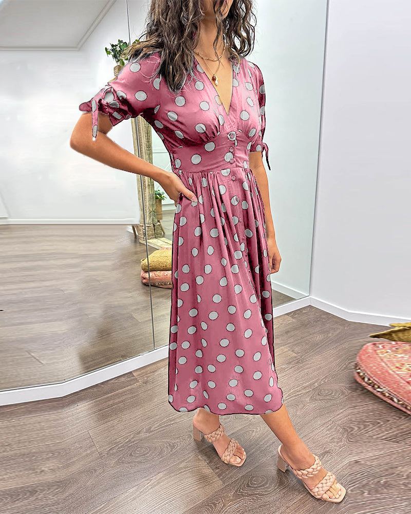 Monique™ | Robe Elegante à Pois 