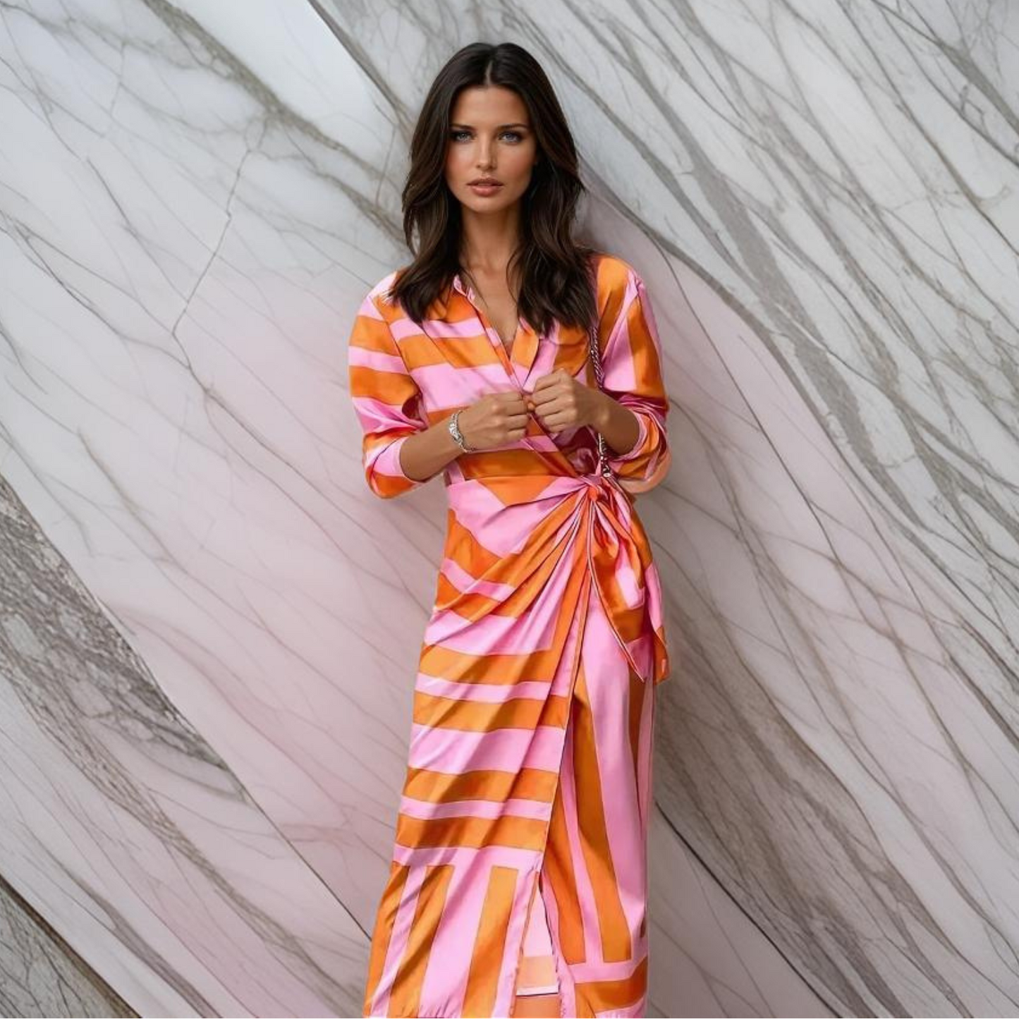 Laurine™ | Robe Portefeuille Imprimée