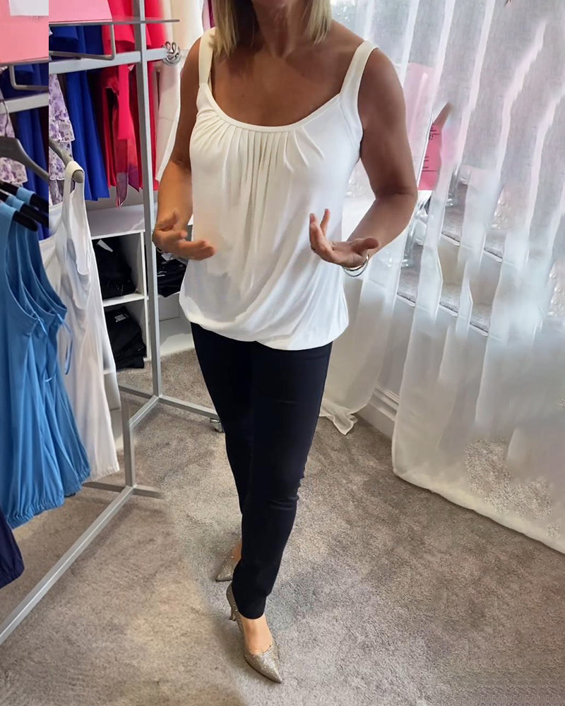 Estelle™ | Top plissé en coton