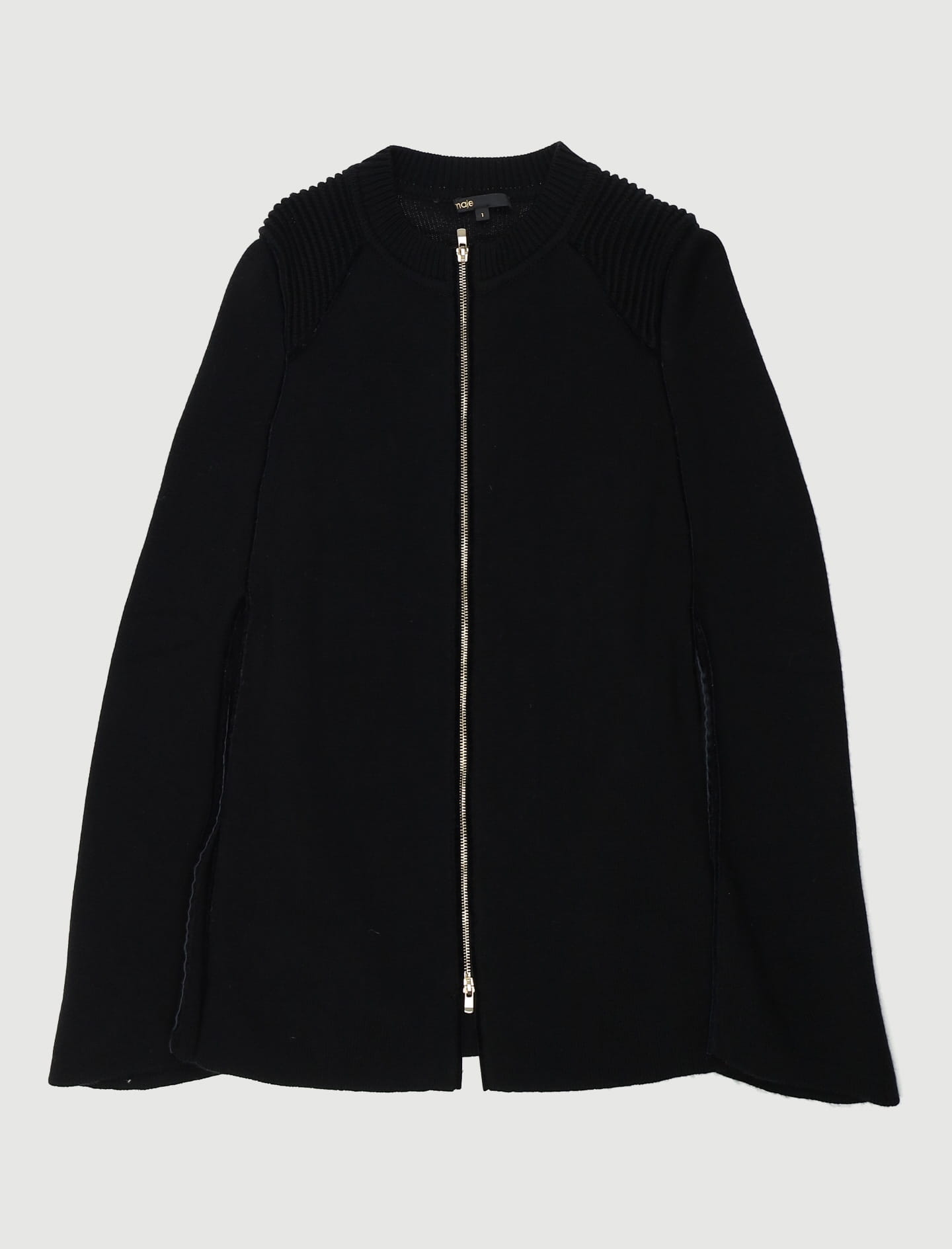 Cape En Maille Avec Détails Contrastés - Taille S/36