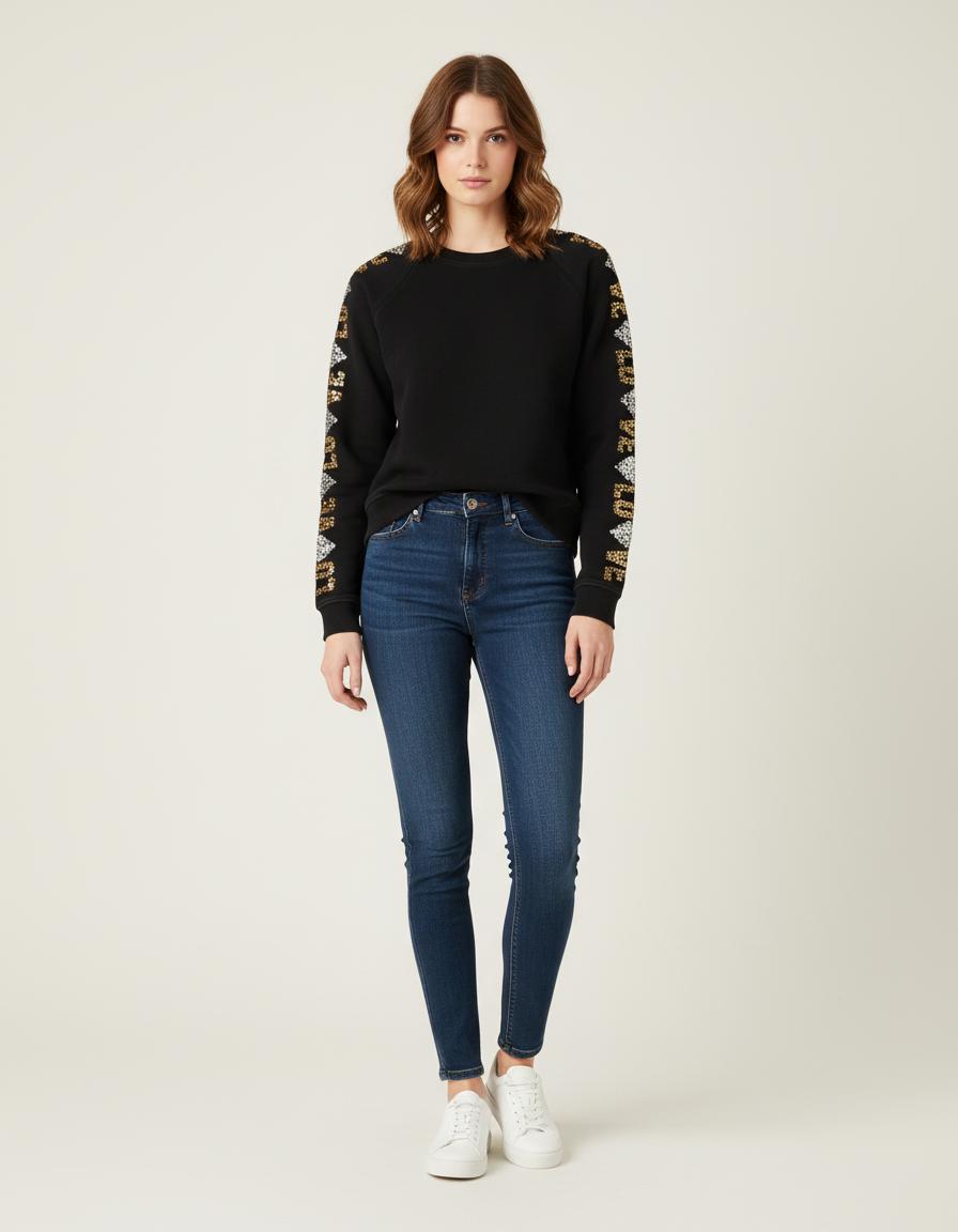 Sweat-shirt à sequins - Taille S/36