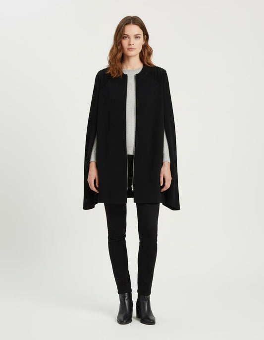 Cape En Maille Avec Détails Contrastés - Taille S/36