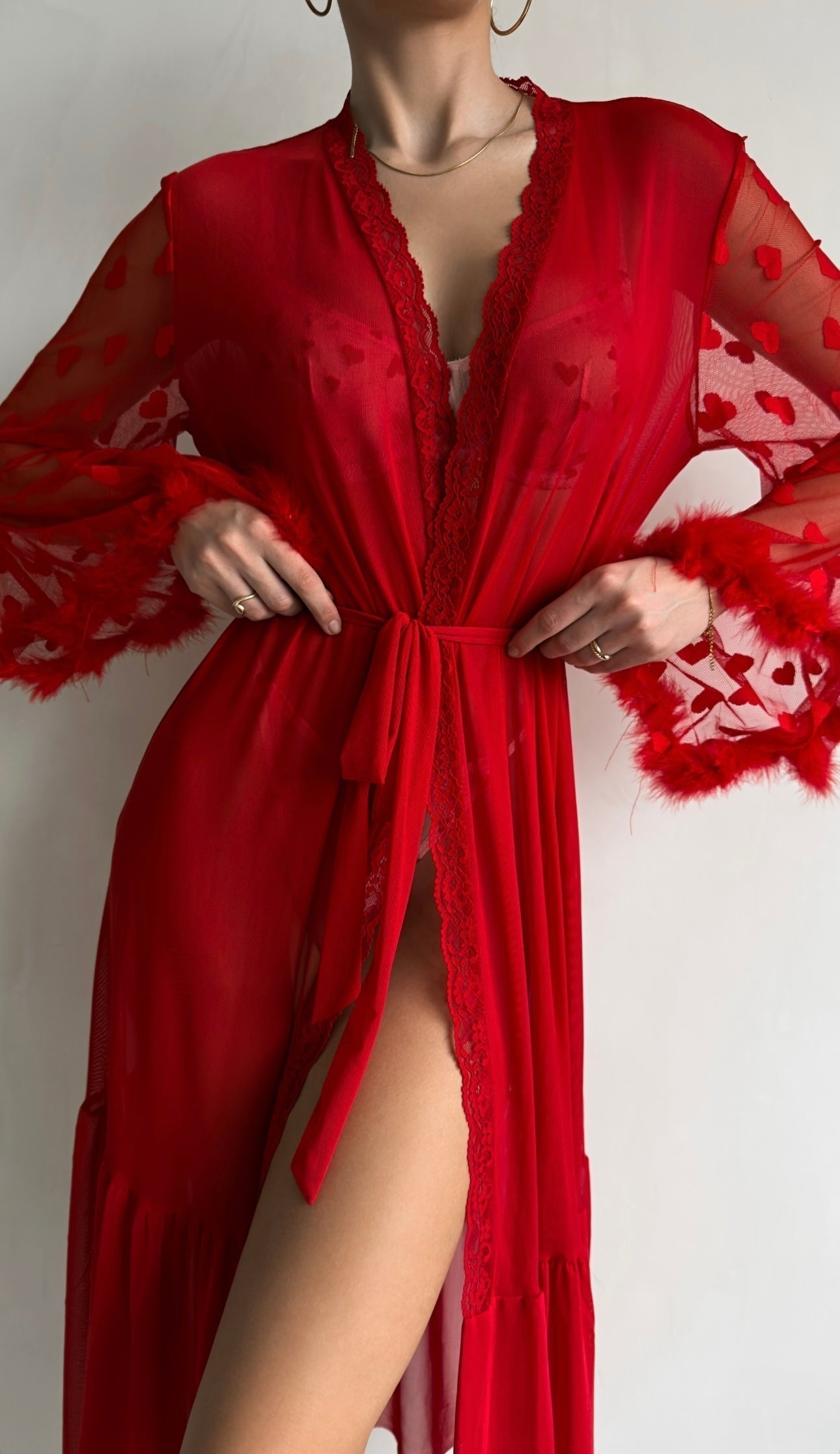 Keira™ | Kimono et Dentelle Transparente