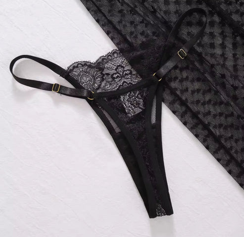 Léna™ | Ensemble Lingerie Coeur Maille 