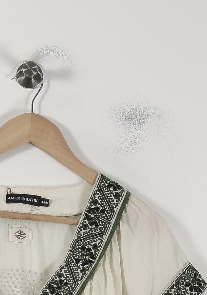 Blouse Blanche et Noire - Taille L/40