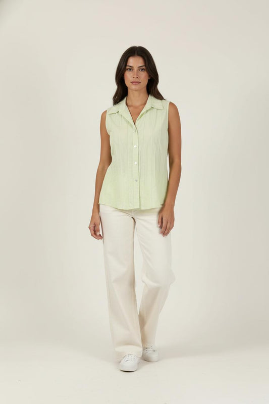 Blouse Sans Manches Verte - Taille XXL/44