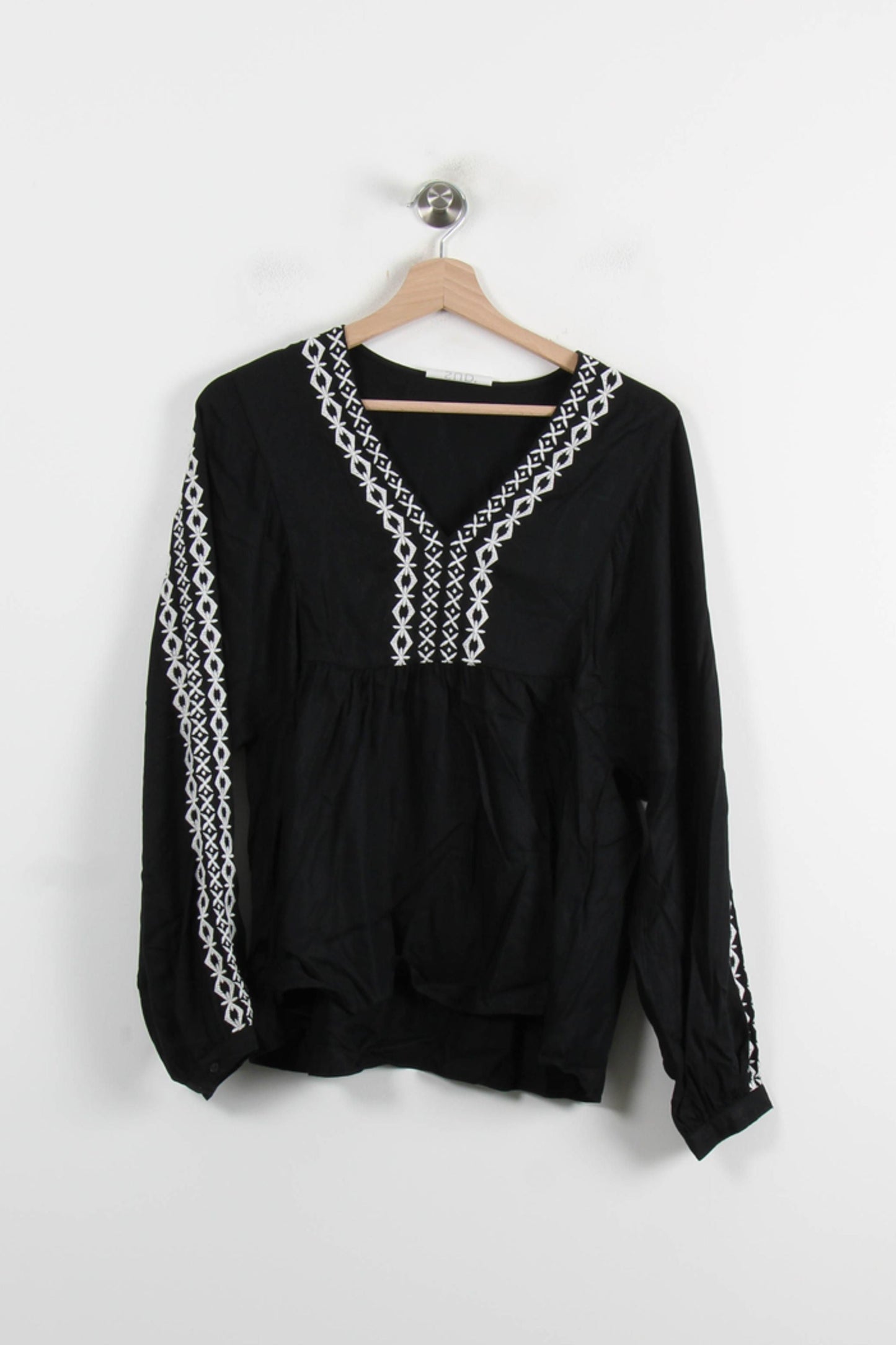 Blouse Noire et Blanche - Taille S/36