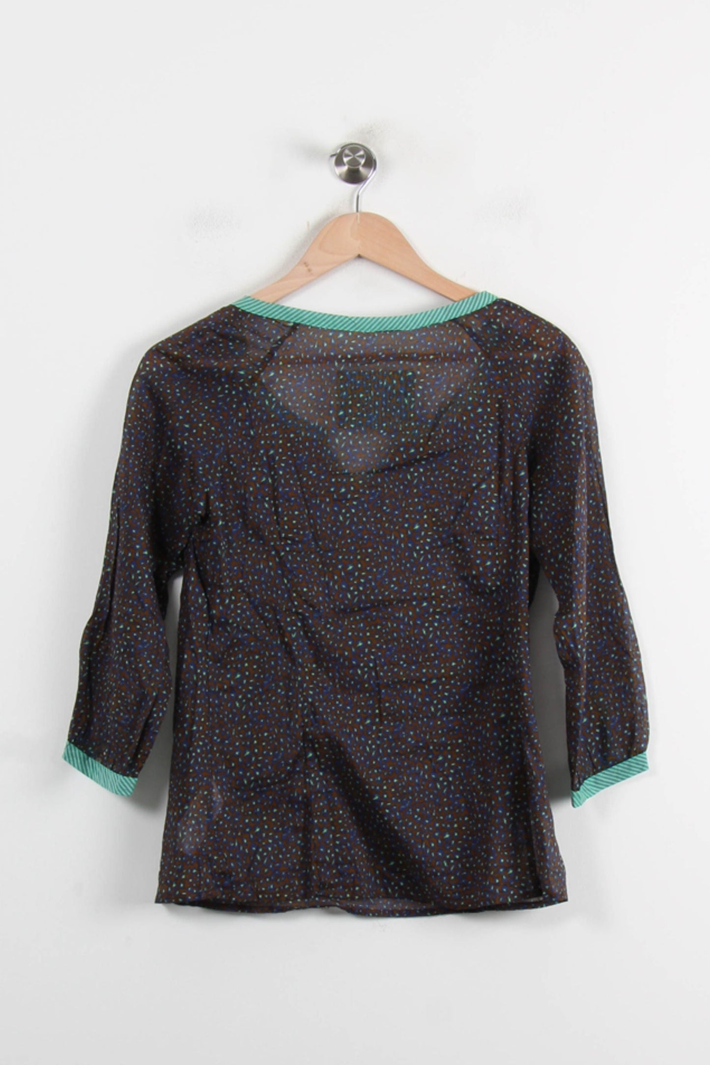 Blouse Noire et Verte - Taille S/36