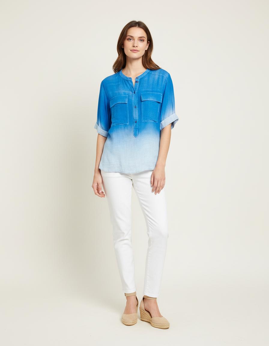 Blouse Fluide Avec Imprimé Tie &amp; Dye - Taille L/40