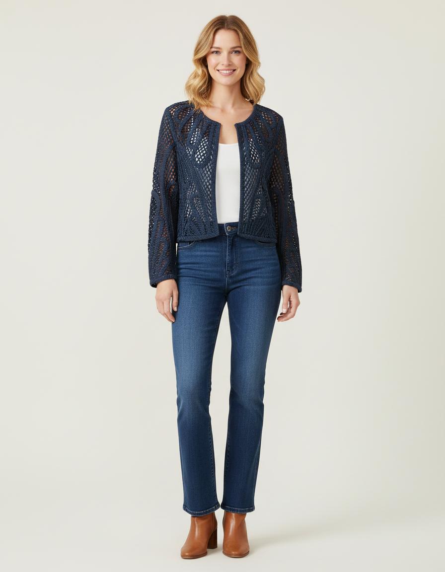 Veste Courte En Macramé - Taille M/38