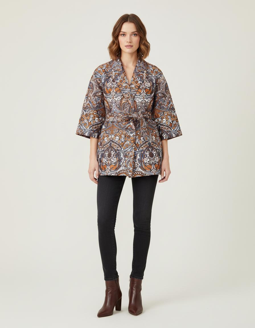 Veste Longue En Jacquard - Taille S/36