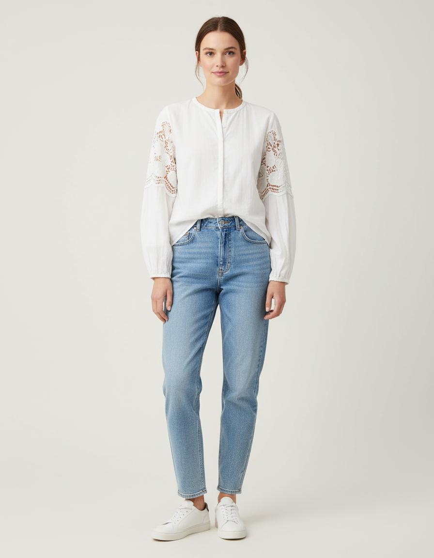 Top Avec Broderies Jours - Taille M/38