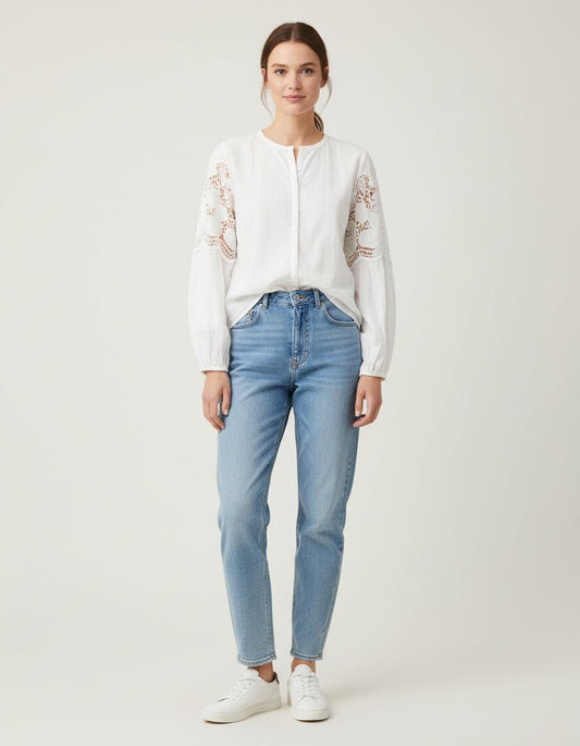 Top Avec Broderies Jours - Taille M/38