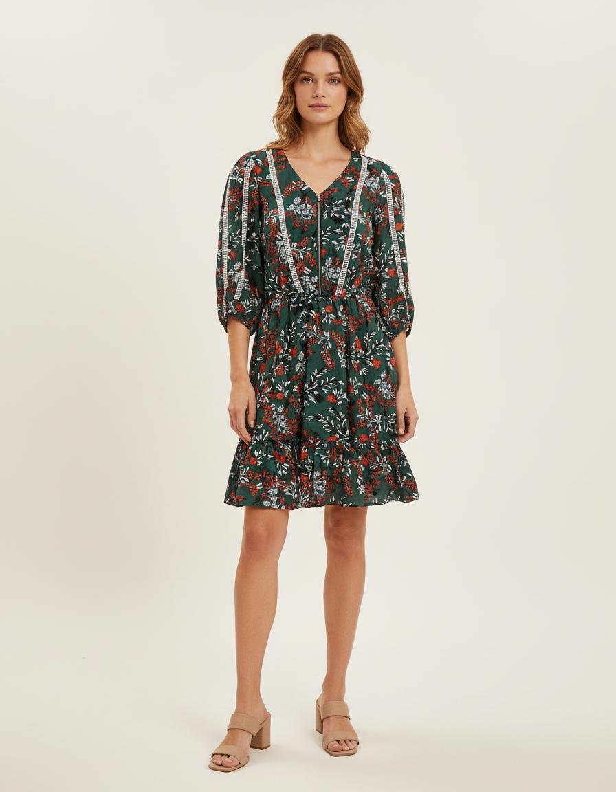 Robe Volantée Imprimée - Taille S/36