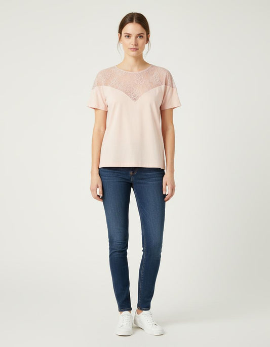 Top Bimatière Avec Dentelle - Taille S/36