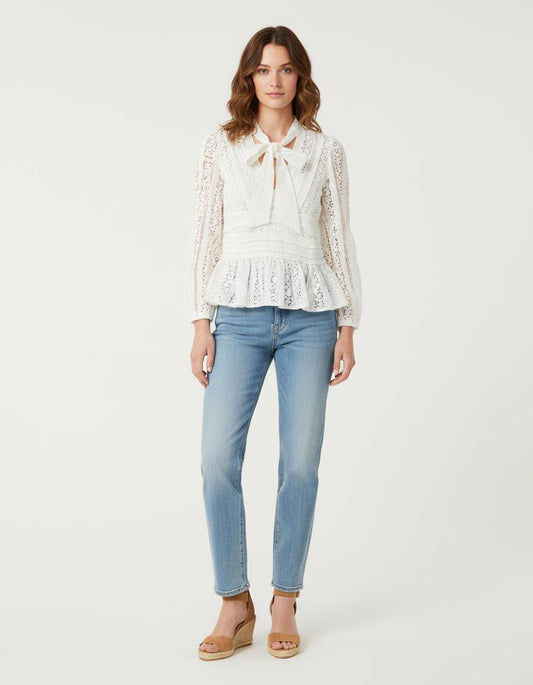 Top Brodé Avec Liens - Taille S/36