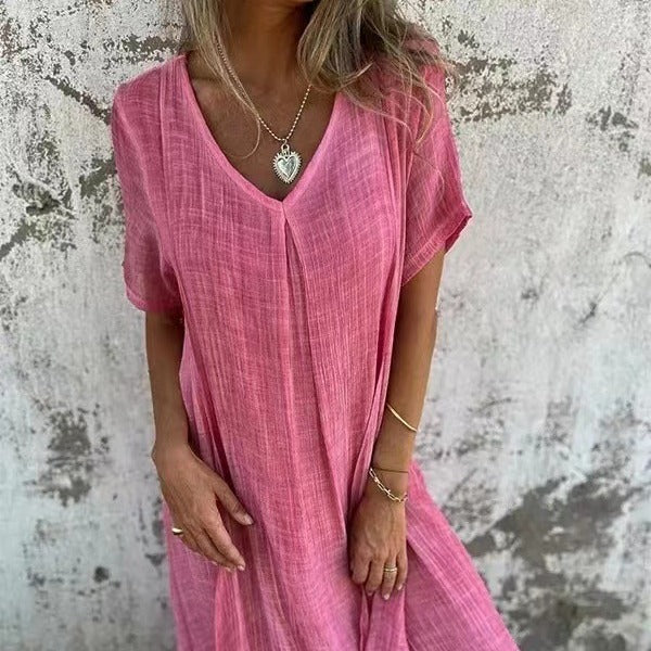 Lysiane™ | Robe Loose à Col en V 