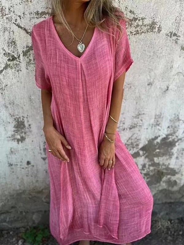 Lysiane™ | Robe Loose à Col en V 