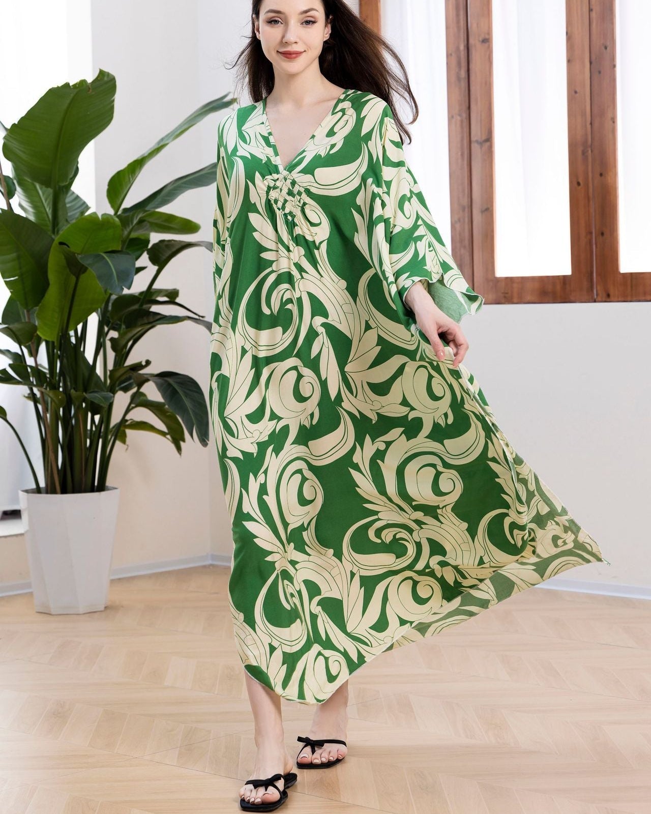 Maïa™ | Robe Maxi Avec Décolleté et V