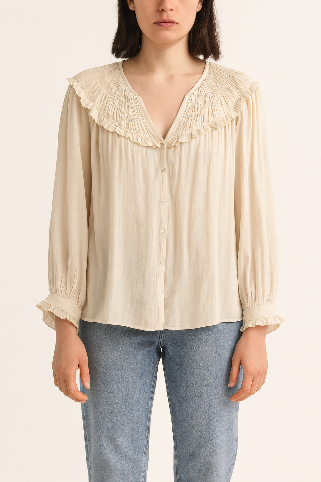Blouse Beige - Taille S/36