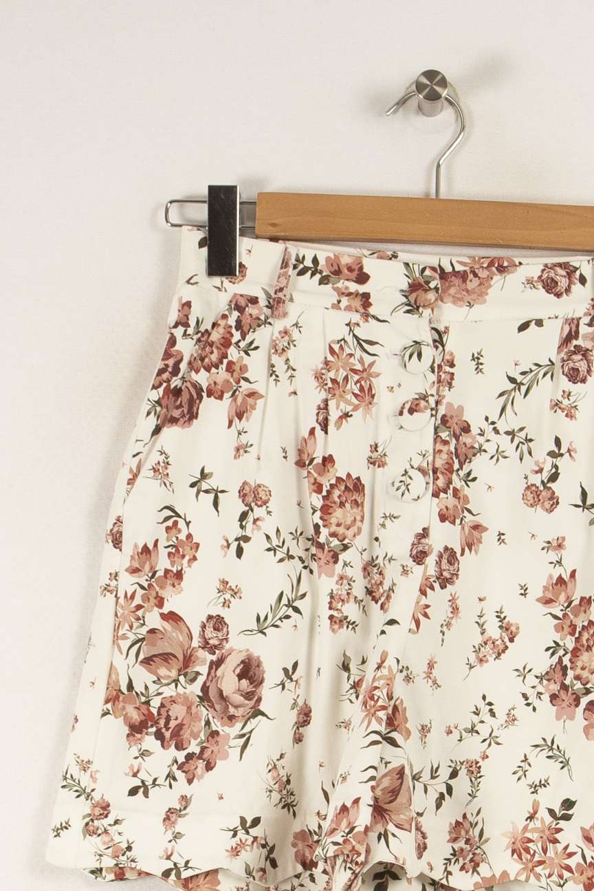 Short Blanc et Rose - Taille S/36