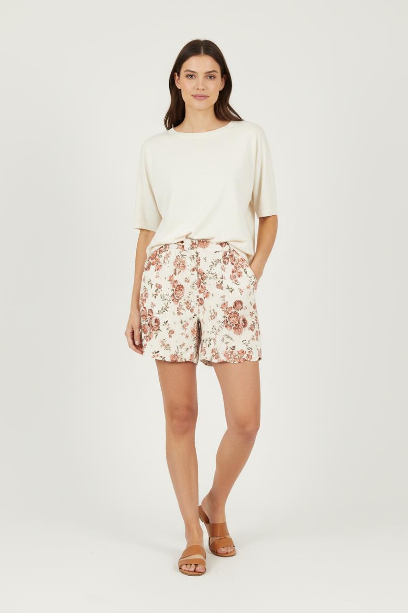 Short Blanc et Rose - Taille S/36