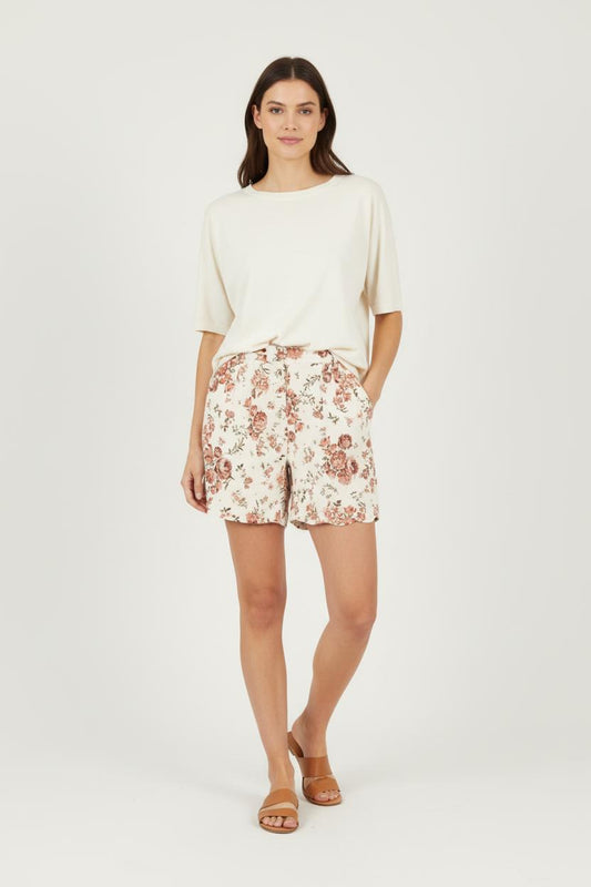 Short Blanc et Rose - Taille S/36