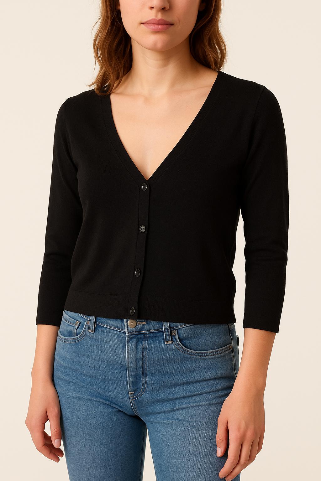 Cardigan Noir - Taille XS/34